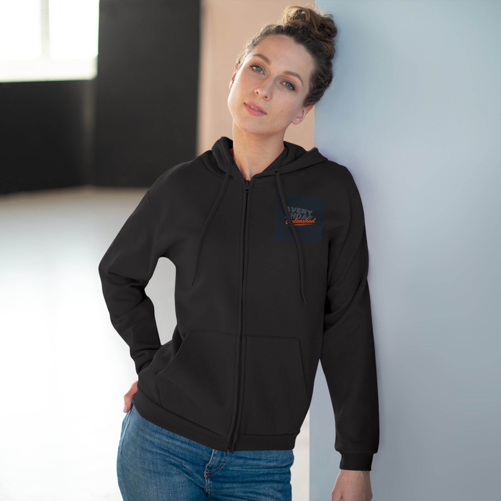 Avery Shoaf Unleashed Zip Hoodie — Retro Fisherman Graphic Hooded Sweatshirt