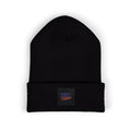 Embroidered Classic Cuffed Beanie — Minimal Night Sky Patch