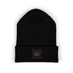 Embroidered Classic Cuffed Beanie — Minimal Night Sky Patch
