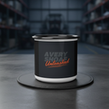 Enamel Camp Cup — 'Unleashed' Logo Outdoor Coffee Mug