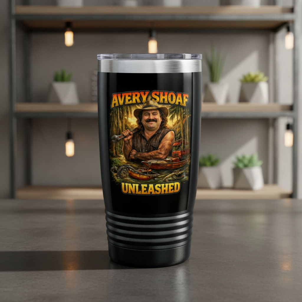 20oz Tumbler — Avery Shoaf Unleashed Graphic Travel Mug