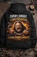 Champion Hoodie - Avery Shoaf Unleashed Graphic Hoodie (Cars Trains Comedy)