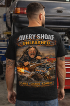 NEW: Official Avery Shoaf Unleashed T-Shirt — Cars, Chaos & Comedy Hot Rod Graphic Tee