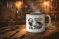 Enamel Camp Cup — 'Averys Mug' Coffee Camping Cup