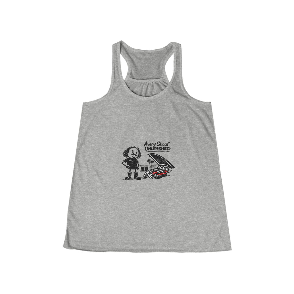 Cute Camper Graphic Tank — "Away Sheep Unleashed" Women's Racerback