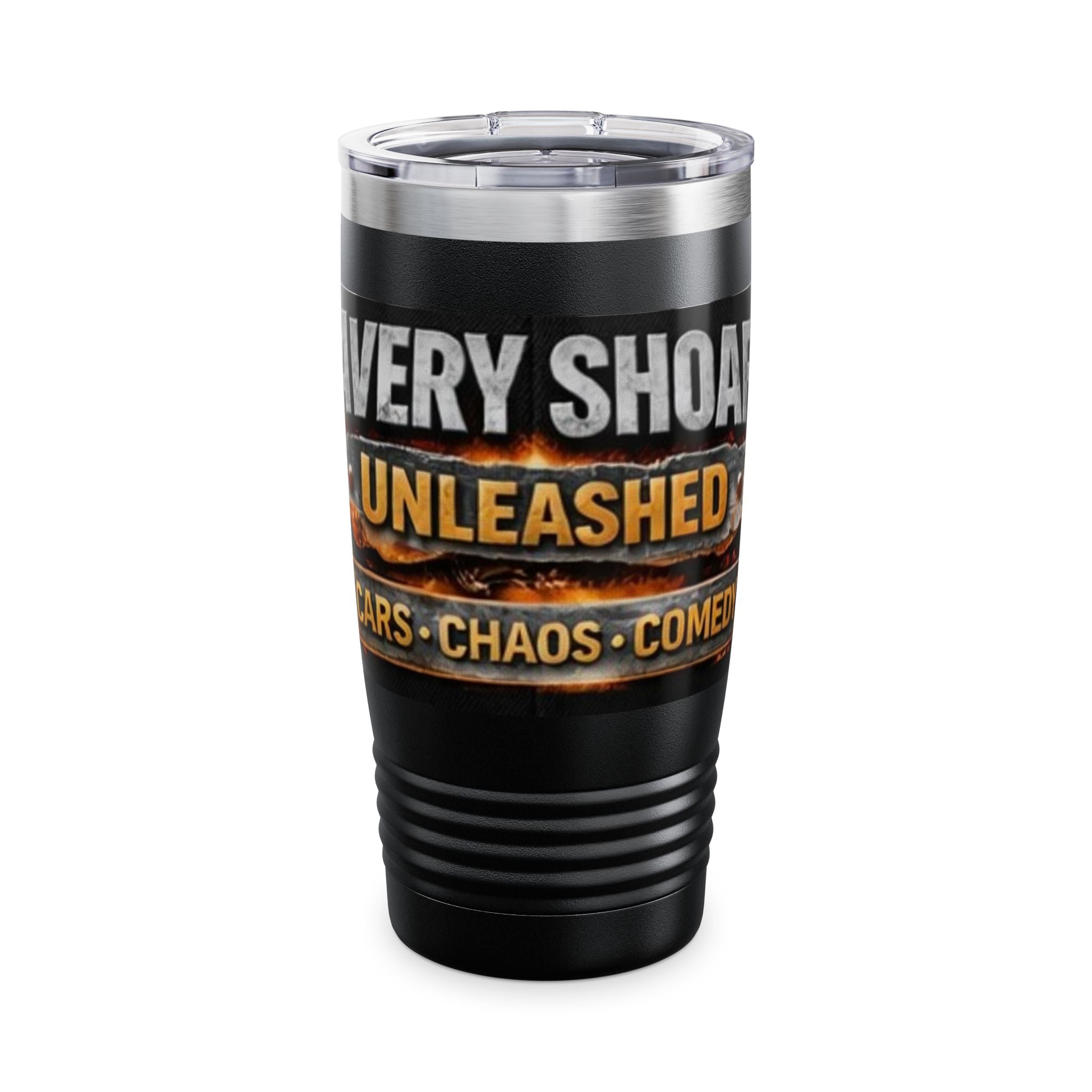 Ringneck 20oz Tumbler — "Unleashed" Automotive Flames Design